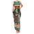 Ireland Christmas Personalized Family Matching Tank Maxi Dress and Hawaiian Shirt Daidi na Nollag With Irish Harp - Wonder Print Shop
