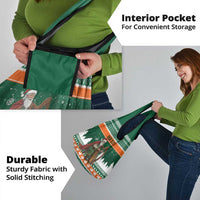 Ireland Christmas Personalized Grocery Bag Daidi na Nollag With Irish Harp - Wonder Print Shop