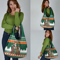 Ireland Christmas Personalized Grocery Bag Daidi na Nollag With Irish Harp - Wonder Print Shop