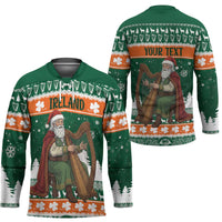 Ireland Christmas Personalized Hockey Jersey Daidi na Nollag With Irish Harp - Wonder Print Shop