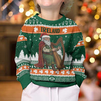 Ireland Christmas Personalized Kid Ugly Christmas Sweater Daidi na Nollag With Irish Harp - Wonder Print Shop