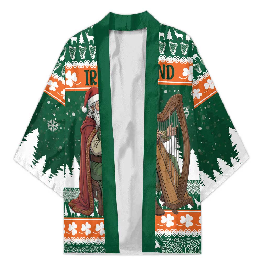 Ireland Christmas Personalized Kimono Daidi na Nollag With Irish Harp - Wonder Print Shop
