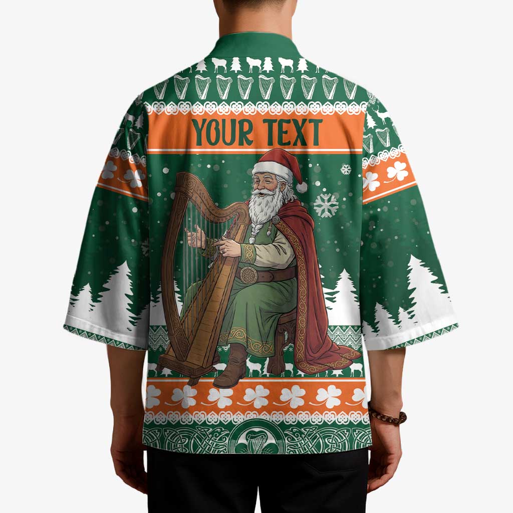 Ireland Christmas Personalized Kimono Daidi na Nollag With Irish Harp - Wonder Print Shop