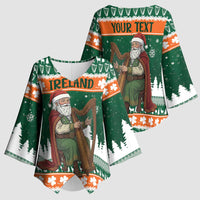 Ireland Christmas Personalized Kimono Sleeve Blouse Daidi na Nollag With Irish Harp - Wonder Print Shop