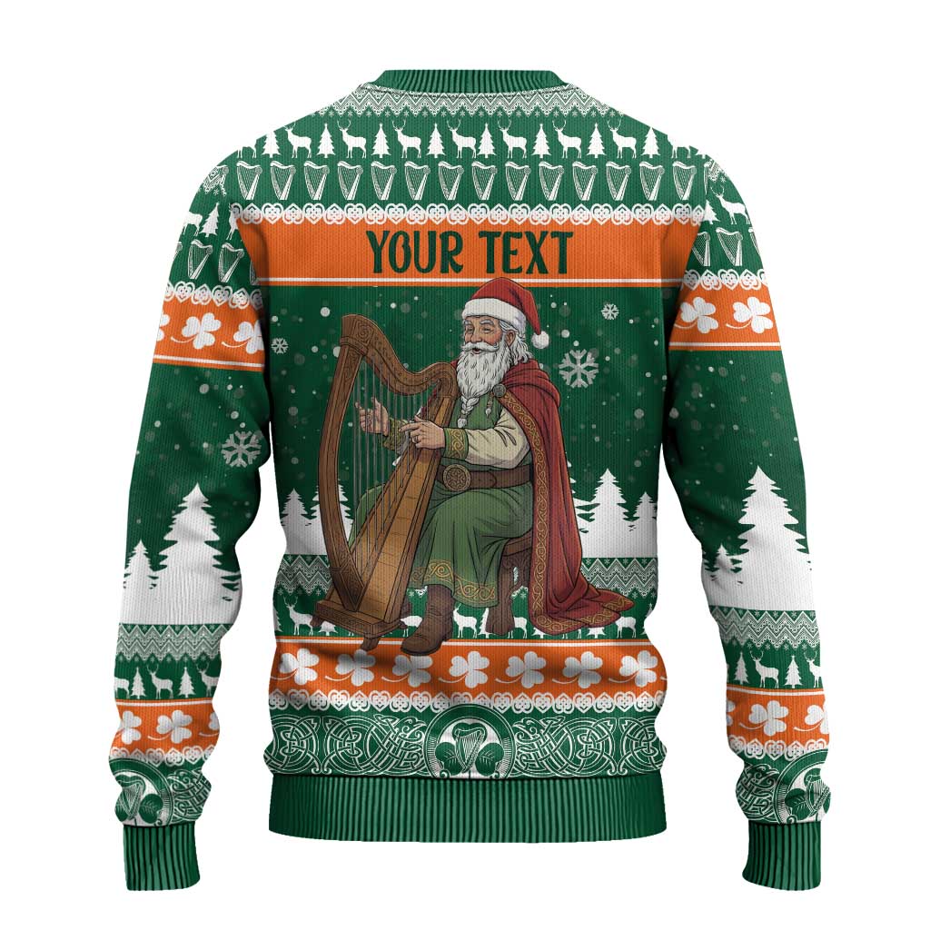 Ireland Christmas Personalized Ugly Christmas Sweater Daidi na Nollag With Irish Harp - Wonder Print Shop