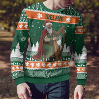Ireland Christmas Personalized Ugly Christmas Sweater Daidi na Nollag With Irish Harp - Wonder Print Shop