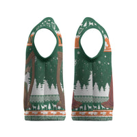 Ireland Christmas Personalized Christmas Knitted V-Neck Vest Daidi na Nollag With Irish Harp - Wonder Print Shop