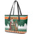 Ireland Christmas Personalized Leather Tote Bag Daidi na Nollag With Irish Harp - Wonder Print Shop