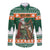 Ireland Christmas Personalized Long Sleeve Button Shirt Daidi na Nollag With Irish Harp - Wonder Print Shop