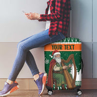 Ireland Christmas Personalized Luggage Cover Daidi na Nollag With Irish Harp - Wonder Print Shop