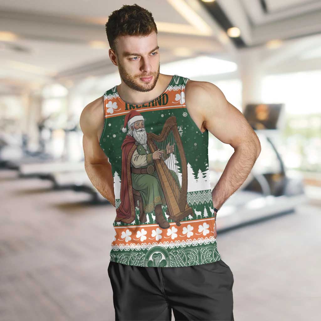 Ireland Christmas Personalized Men Tank Top Daidi na Nollag With Irish Harp - Wonder Print Shop