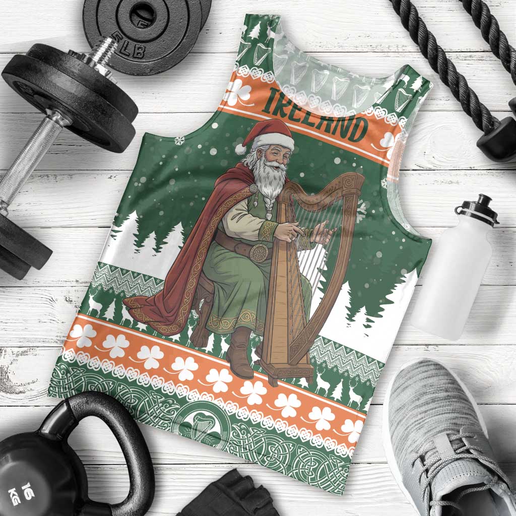 Ireland Christmas Personalized Men Tank Top Daidi na Nollag With Irish Harp - Wonder Print Shop