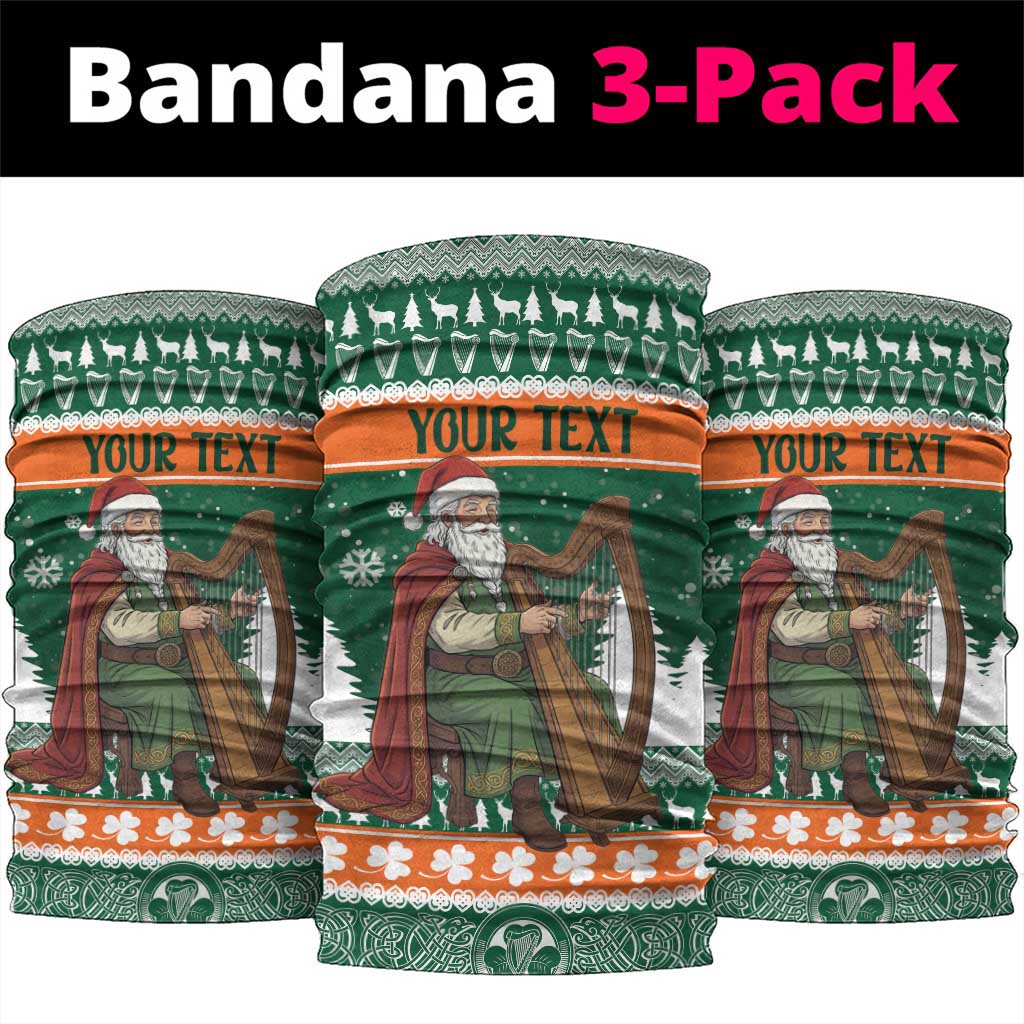 Ireland Christmas Personalized Neck Gaiter Daidi na Nollag With Irish Harp - Wonder Print Shop