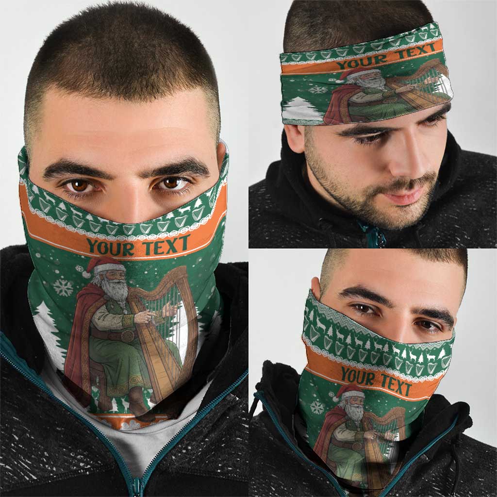Ireland Christmas Personalized Neck Gaiter Daidi na Nollag With Irish Harp - Wonder Print Shop