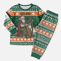 Ireland Christmas Personalized Christmas Pajama Set Daidi na Nollag With Irish Harp - Wonder Print Shop
