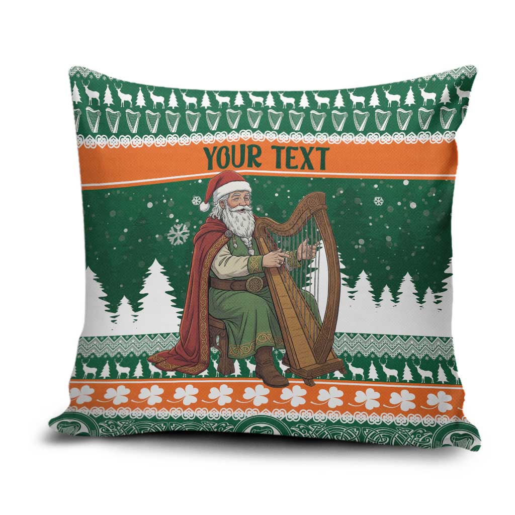 Ireland Christmas Personalized Pillow Cover Daidi na Nollag With Irish Harp - Wonder Print Shop