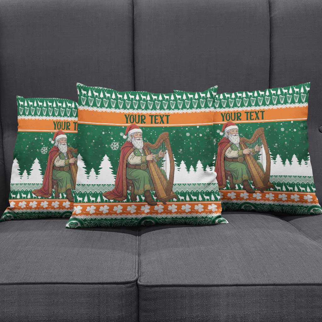 Ireland Christmas Personalized Pillow Cover Daidi na Nollag With Irish Harp - Wonder Print Shop