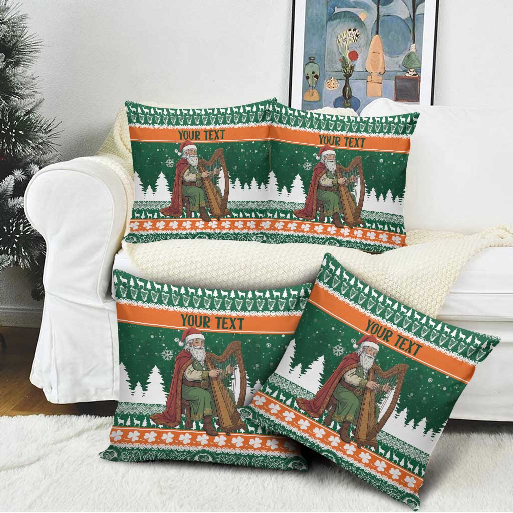 Ireland Christmas Personalized Pillow Cover Daidi na Nollag With Irish Harp - Wonder Print Shop
