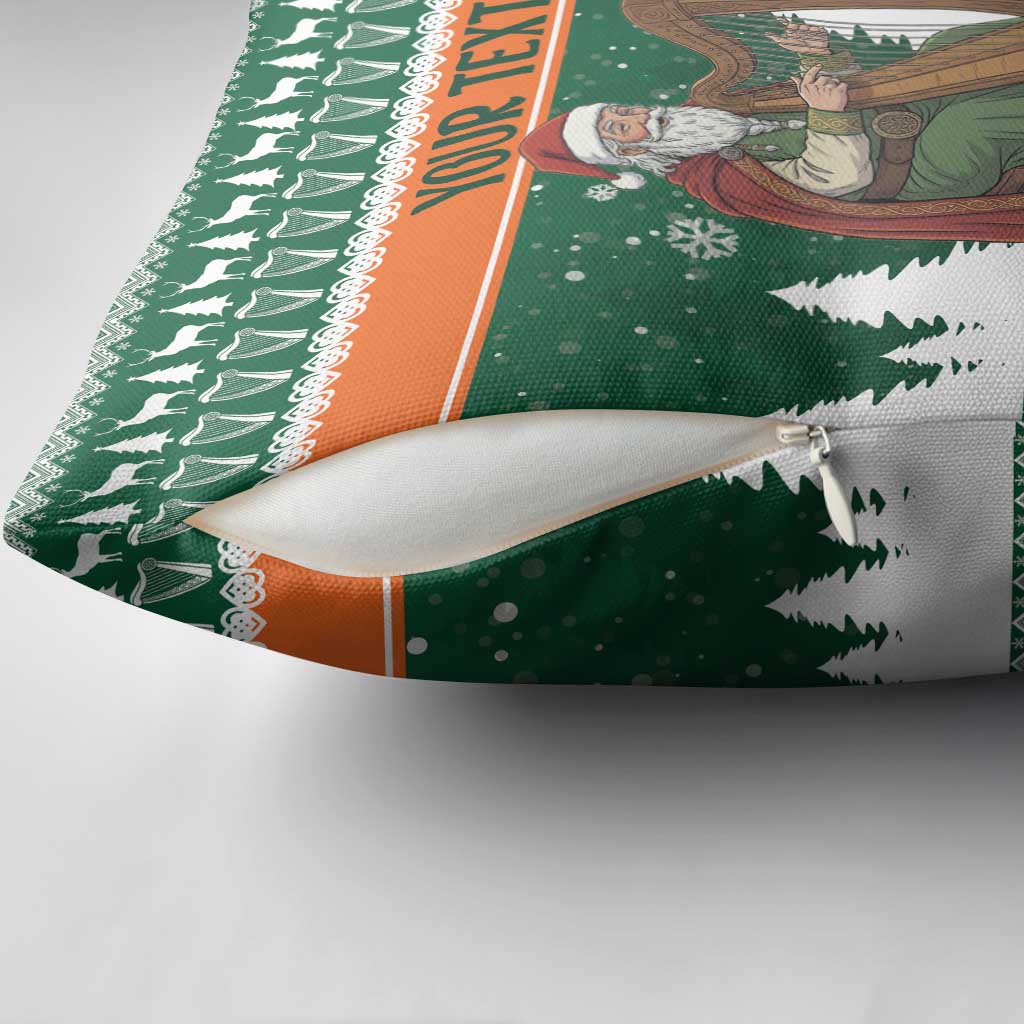 Ireland Christmas Personalized Pillow Cover Daidi na Nollag With Irish Harp - Wonder Print Shop