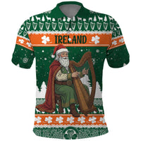 Ireland Christmas Personalized Polo Shirt Daidi na Nollag With Irish Harp - Wonder Print Shop