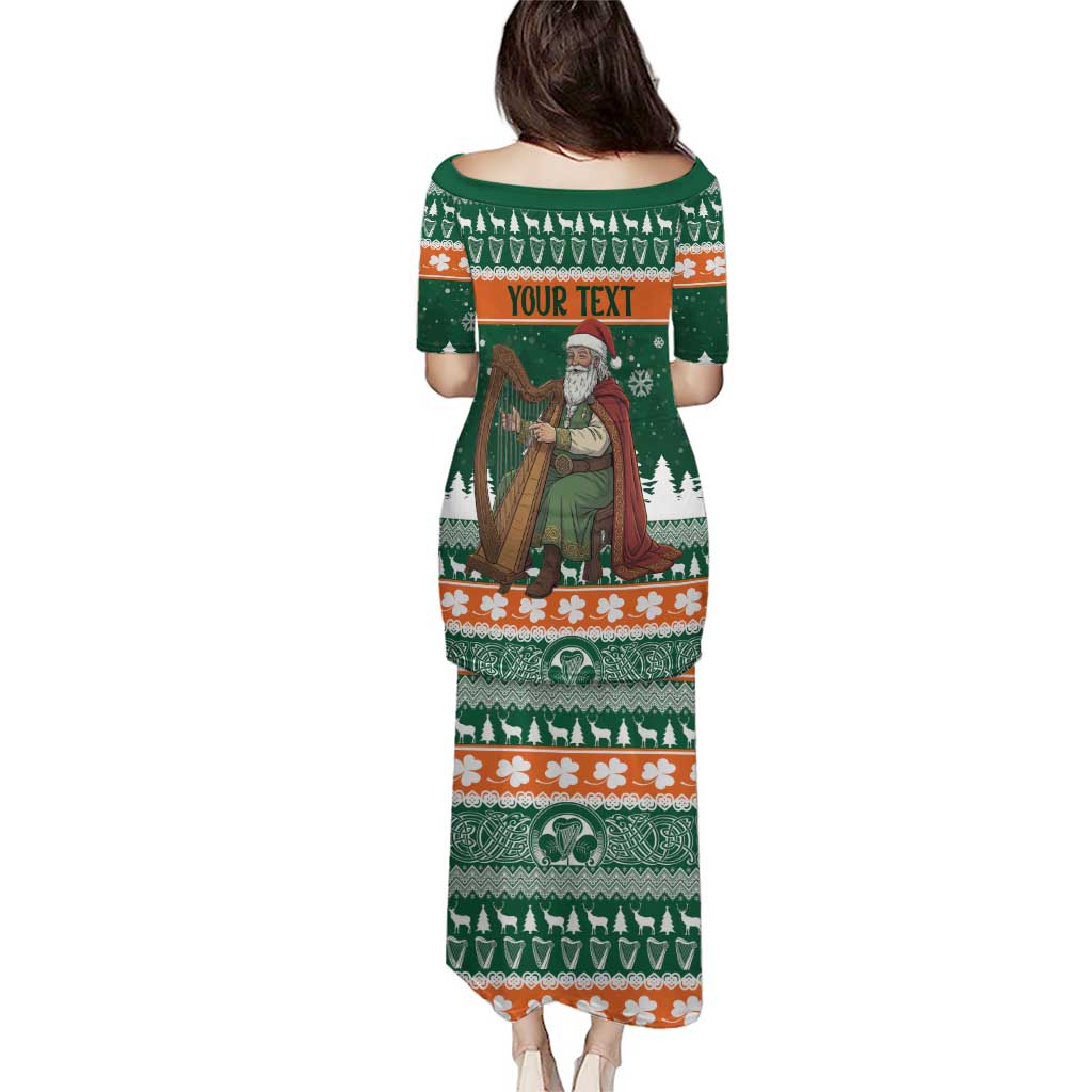 Ireland Christmas Personalized Puletasi Daidi na Nollag With Irish Harp - Wonder Print Shop