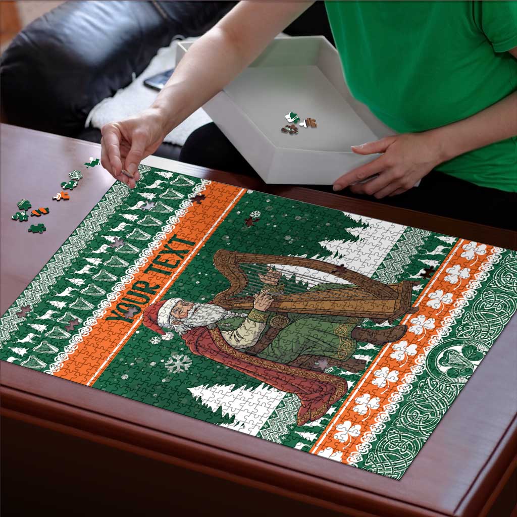 Ireland Christmas Personalized Puzzle Daidi na Nollag With Irish Harp - Wonder Print Shop
