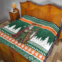 Ireland Christmas Personalized Quilt Daidi na Nollag With Irish Harp - Wonder Print Shop