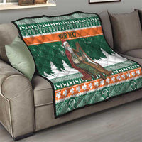 Ireland Christmas Personalized Quilt Daidi na Nollag With Irish Harp - Wonder Print Shop