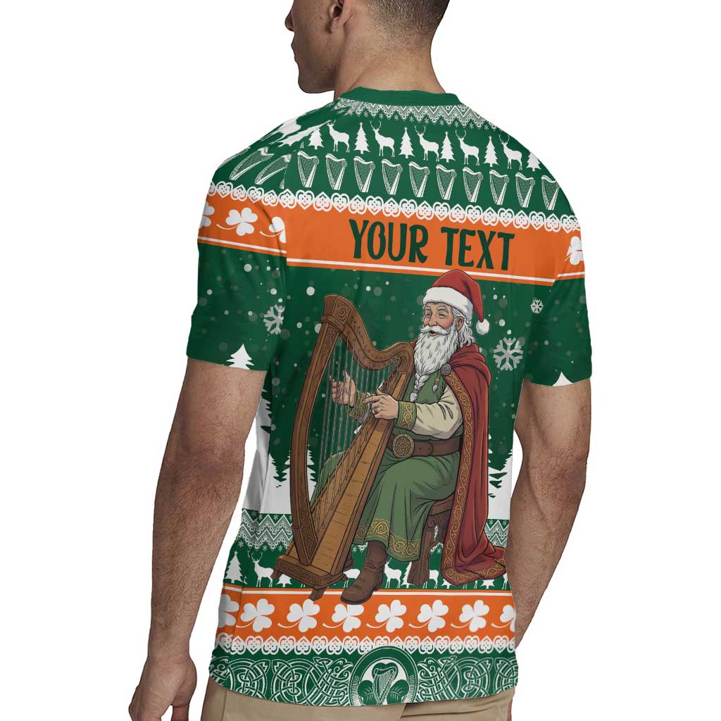 Ireland Christmas Personalized Rugby Jersey Daidi na Nollag With Irish Harp - Wonder Print Shop