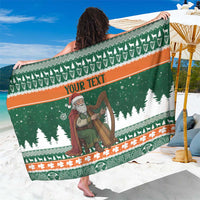 Ireland Christmas Personalized Sarong Daidi na Nollag With Irish Harp - Wonder Print Shop