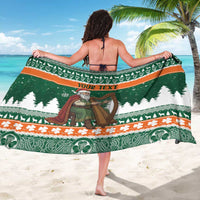 Ireland Christmas Personalized Sarong Daidi na Nollag With Irish Harp - Wonder Print Shop