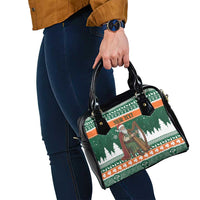 Ireland Christmas Personalized Shoulder Handbag Daidi na Nollag With Irish Harp - Wonder Print Shop