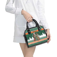 Ireland Christmas Personalized Shoulder Handbag Daidi na Nollag With Irish Harp - Wonder Print Shop