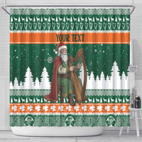Ireland Christmas Personalized Shower Curtain Daidi na Nollag With Irish Harp - Wonder Print Shop