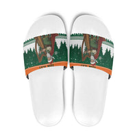 Ireland Christmas Personalized Slide Sandals Daidi na Nollag With Irish Harp - Wonder Print Shop