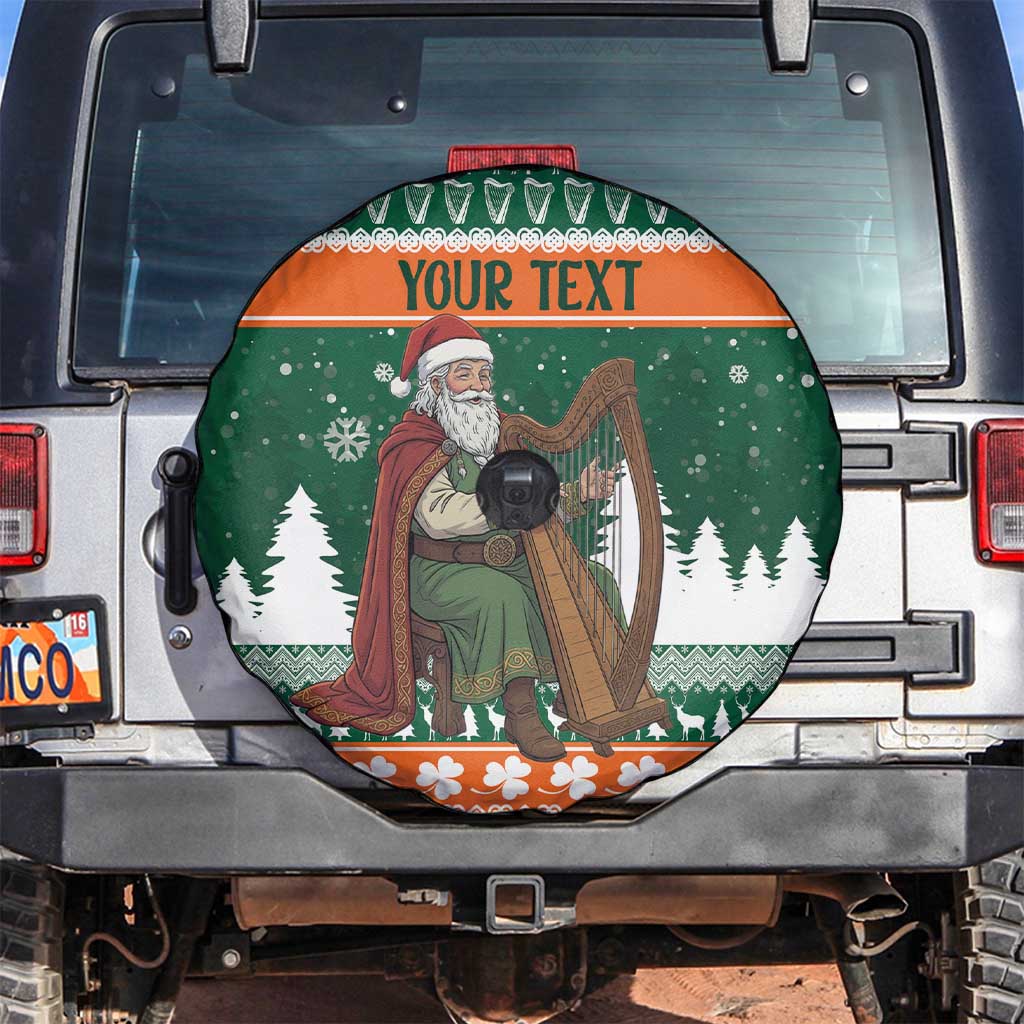 Ireland Christmas Personalized Spare Tire Cover Daidi na Nollag With Irish Harp - Wonder Print Shop