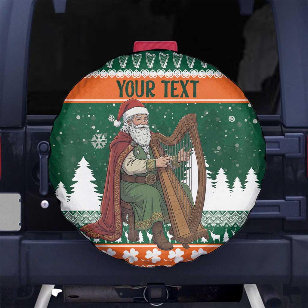 Ireland Christmas Personalized Spare Tire Cover Daidi na Nollag With Irish Harp - Wonder Print Shop