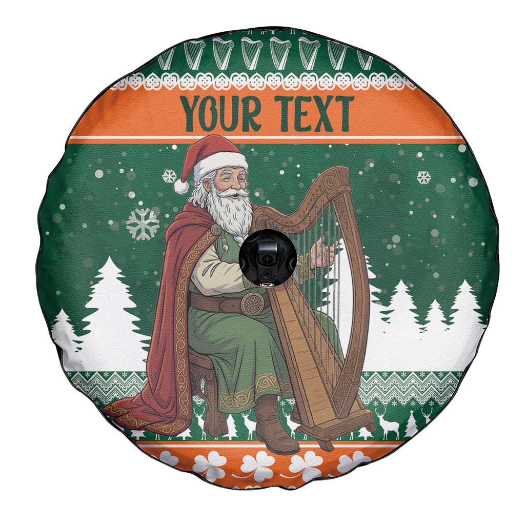 Ireland Christmas Personalized Spare Tire Cover Daidi na Nollag With Irish Harp - Wonder Print Shop