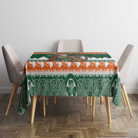 Ireland Christmas Personalized Tablecloth Daidi na Nollag With Irish Harp - Wonder Print Shop