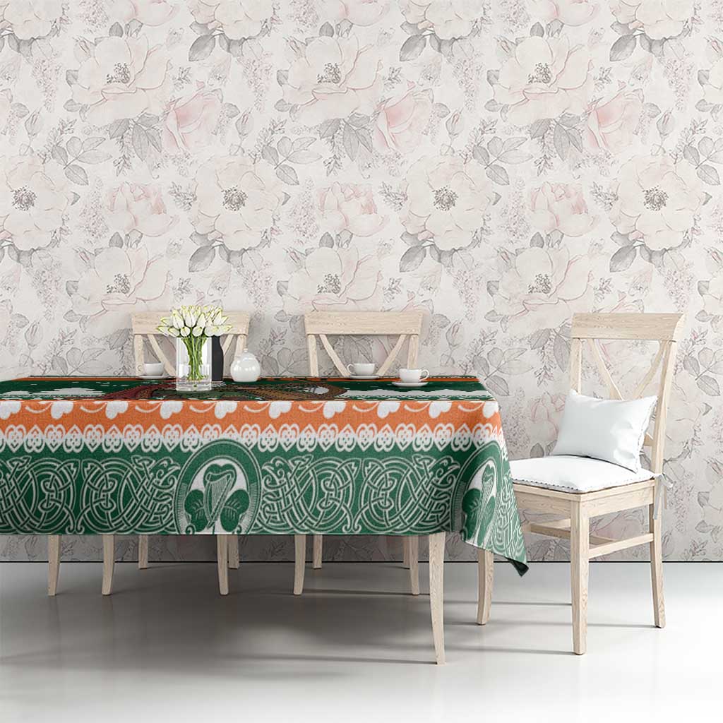Ireland Christmas Personalized Tablecloth Daidi na Nollag With Irish Harp - Wonder Print Shop