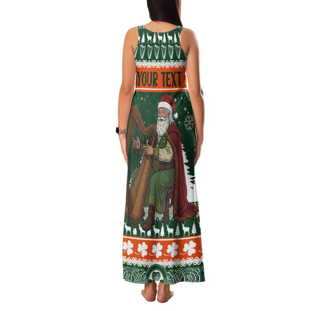 Ireland Christmas Personalized Tank Maxi Dress Daidi na Nollag With Irish Harp - Wonder Print Shop