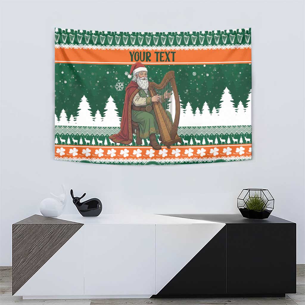 Ireland Christmas Personalized Tapestry Daidi na Nollag With Irish Harp - Wonder Print Shop