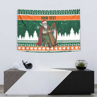 Ireland Christmas Personalized Tapestry Daidi na Nollag With Irish Harp - Wonder Print Shop