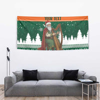 Ireland Christmas Personalized Tapestry Daidi na Nollag With Irish Harp - Wonder Print Shop
