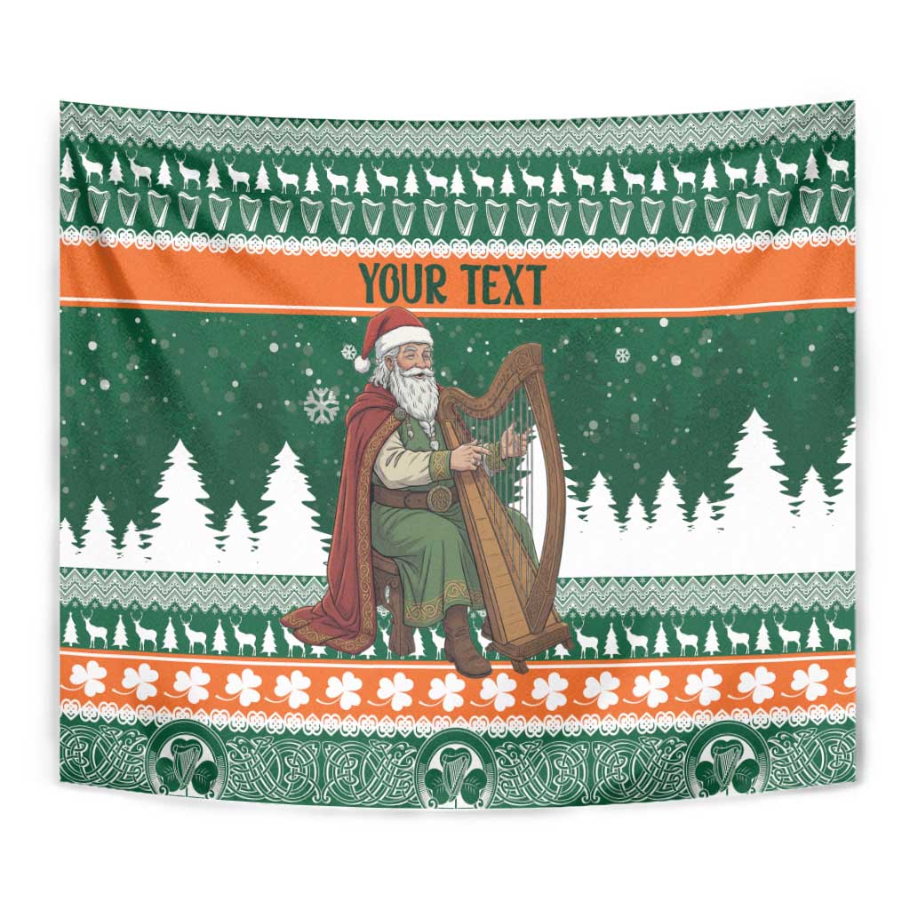 Ireland Christmas Personalized Tapestry Daidi na Nollag With Irish Harp - Wonder Print Shop