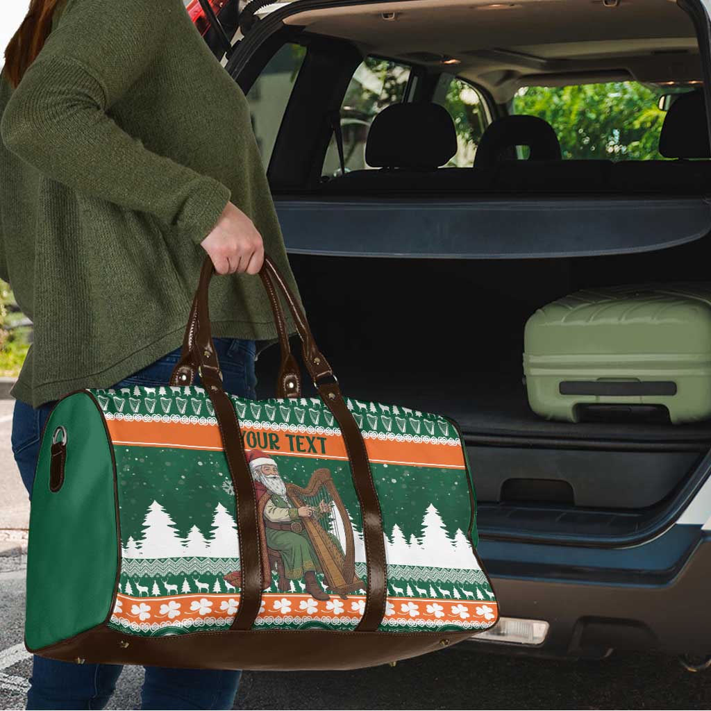 Ireland Christmas Personalized Travel Bag Daidi na Nollag With Irish Harp - Wonder Print Shop