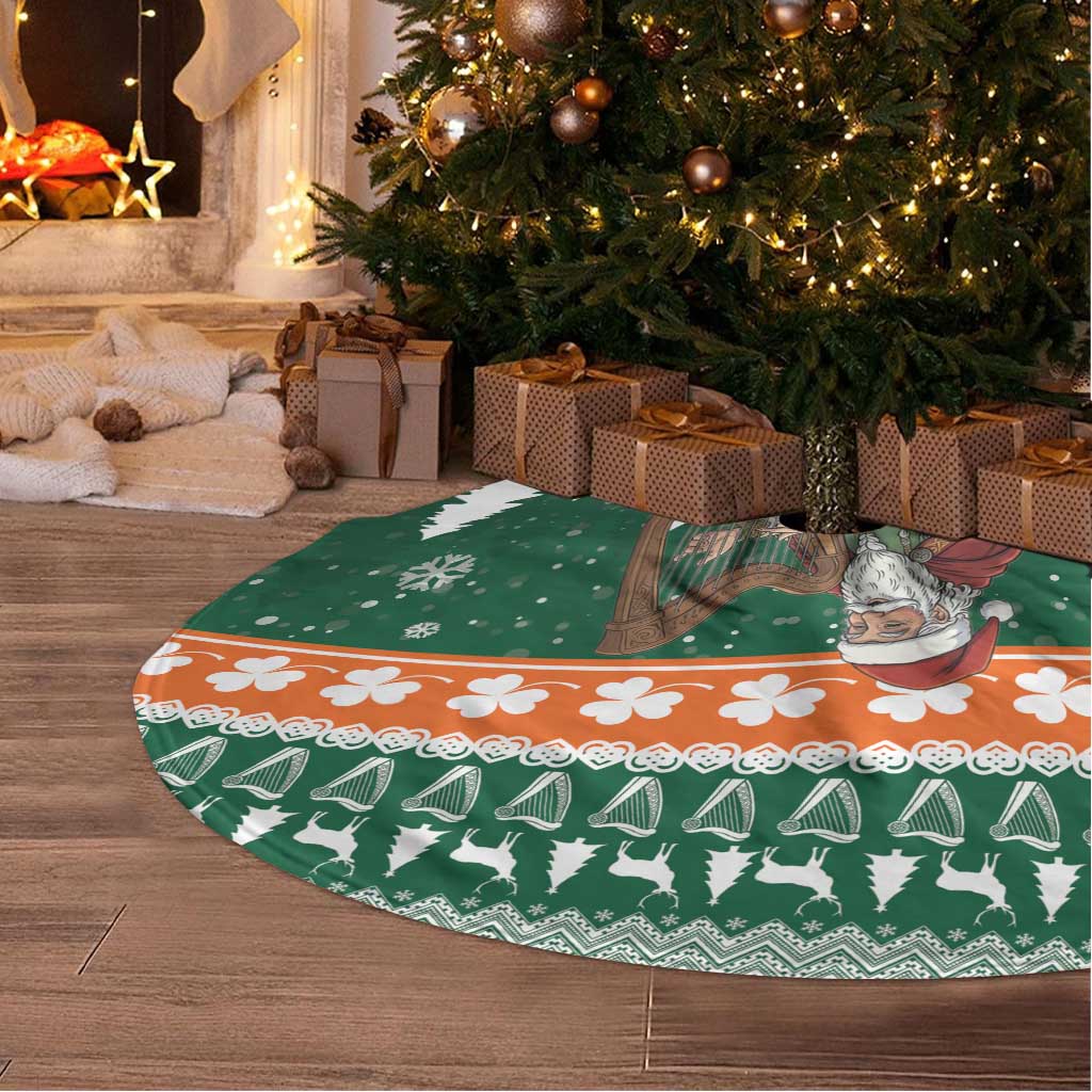 Ireland Christmas Personalized Tree Skirt Daidi na Nollag With Irish Harp - Wonder Print Shop