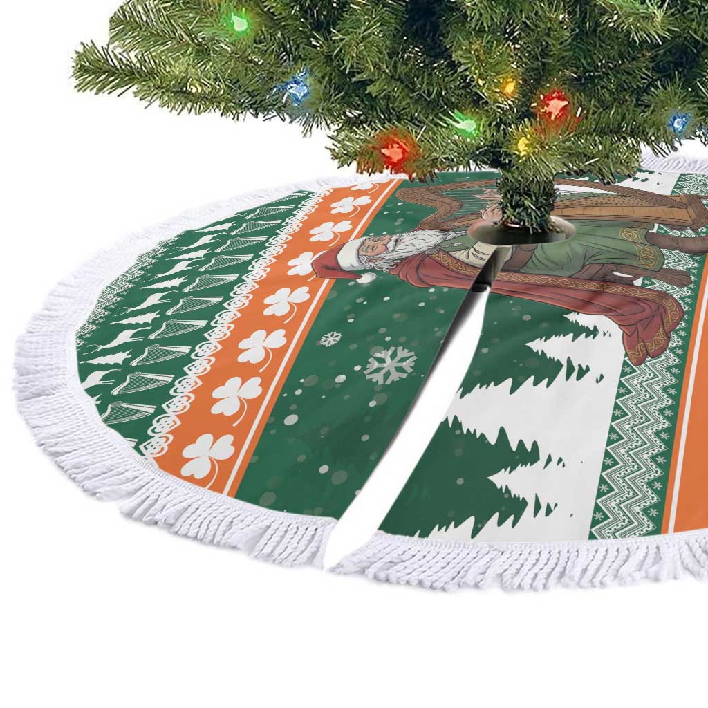 Ireland Christmas Personalized Tree Skirt Daidi na Nollag With Irish Harp - Wonder Print Shop