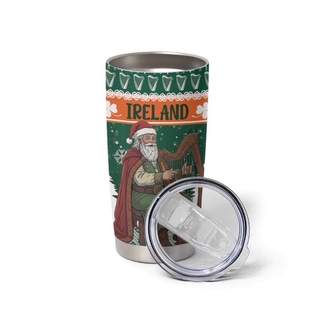 Ireland Christmas Personalized Tumbler Cup Daidi na Nollag With Irish Harp - Wonder Print Shop