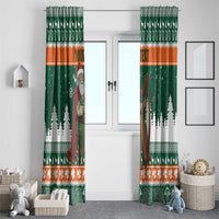 Ireland Christmas Personalized Window Curtain Daidi na Nollag With Irish Harp - Wonder Print Shop